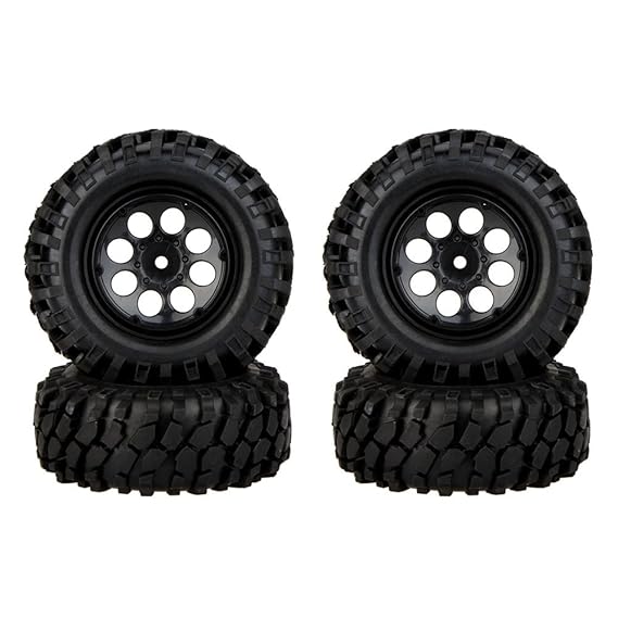 GoolRC 4pcs 1/10 Climber Off road Auto Rad Felge und Reifen 260.001 mit Aluminium CNC Metallschutzschicht für Traxxas Tamiya 