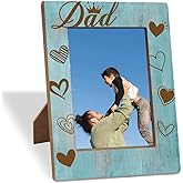 XHWLYN Dad Wooden Photo Frame Unique Father’s Day Gift For Dad Him Heartfelt Birthday Thanksgiving & Christmas Gift Beautiful Table Decor For Home Office Special Family Photo Frame 8X6 Inches