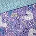 Urban Habitat Kids Reversible Cotton Quilt Set - Vibrant Fun, Playful Print, All Season Children Bedding Coverlet Bedspread, Decorative Pillow, Bedroom Décor, Full/Queen, Unicorn Purple 5 Piece