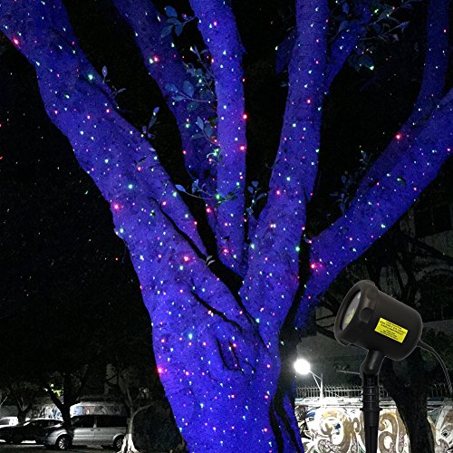 Poeland Garden Lights Outdoor Star Projector Static Firefly with Led