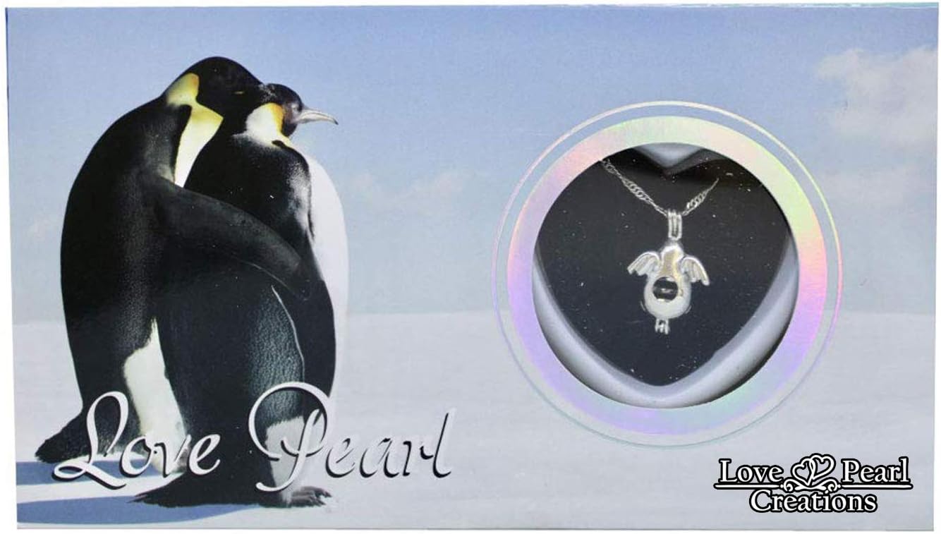 Love Pearl Creations Animals Wish Kit with Pendant Necklace (Penguin)