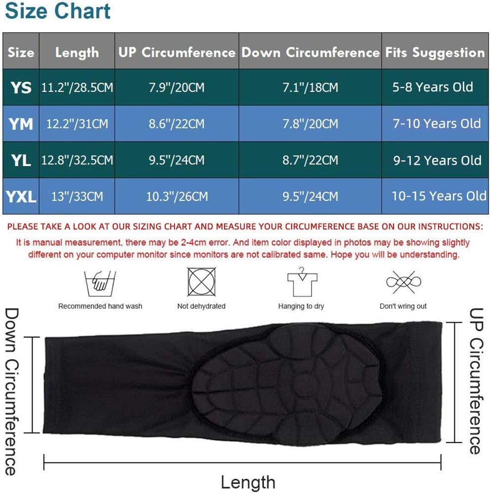 ACELIST Kids/Youth 5-15 Years Sports Honeycomb Compression Knee Pad Elbow Pads Guards Protective Gear for Basketball, Baseball, Football, Volleyball, Wrestling, Cycling. : Sports & Outdoors