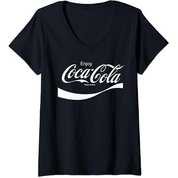 Coca-Cola X Fes 2025 VICK TEE（Black）XL Amazon.com: Womens Coca-Cola - Swoosh Logo V-Neck T-Shirt