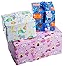 Wrapping Paper – Baby Wrapping Paper Set – Animal & Zoo Gift Wrapping Paper – Baby Shower Wrapping Paper Roll – (Pack of 3, 30in x 120in per roll, and 3 Bows, 2 Ribbons Included)