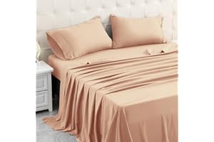 MICORAL Twin Bed Sheets Set, Soft Breathable Bedding Sheet Set, Sheets Set with 16" Deep Pocket Design (3 Pieces, Twin, Pearl Pink)