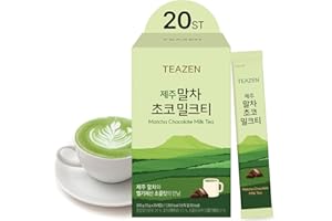 TEAZEN Matcha Chocolate Milk Tea Powder, Matcha Green Tea Powder, Sweetened Instant Milk Tea Mix, On-the-go Packet (20 Packets, 10.58oz)