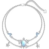 HPQQ Sea Turtle Dolphin Mermaid Anklet for Women 925 Sterling Silver Dolphin Beach Anklet Ocean Summer Jewelry Gifts for Women