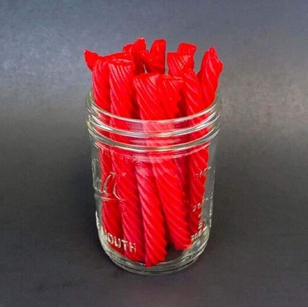 RED VINES JUMBO LICORICE, ORIGINAL RED FLAVOR, 8OZ BAGS (12 PACK), SOFT & CHEWY CANDY TWISTS
