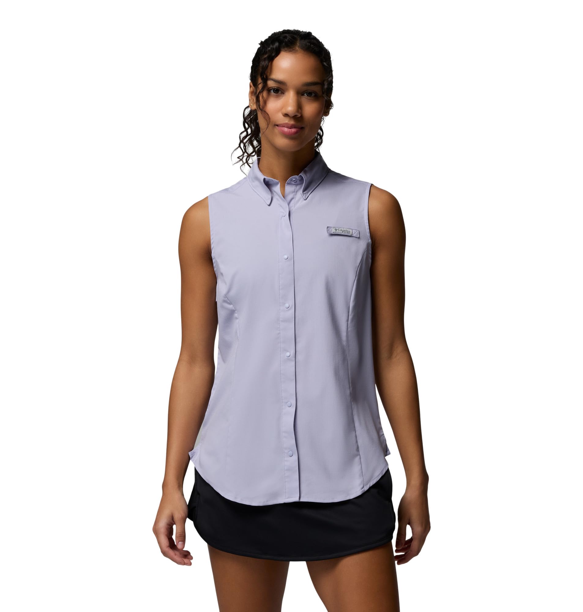 Columbia Women's PFG Tamiami Sleeveless Summer Shirt, Twilight, X-Small Image