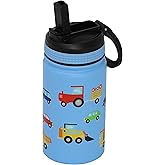 MIRA 12 oz Small Insulated Water Bottle for Cold Drinks | Leak-Proof Stainless Steel with Straw Lid for Travel, Hiking, Gym - Truck