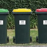 Papa Prints Wheelie Bin Numbers Pack 4 150x100mm Waterproof Stickers view 5