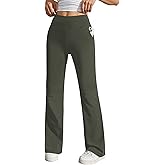 SEAJOJO Womens Stretchy Yoga Dress Pants Pockets High Waist Straight Leg Work Trousers Pull On Business Casual Slacks