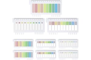 AGOER 1200 pcs Index Tabs,Sticky Markers Transparent Arrow Index Flags Tabs,Plastic Sticky Notes for Page Marking for Books,Files,Annotation Tabs,10 Colors Macaron Styles Writable Page Tabs