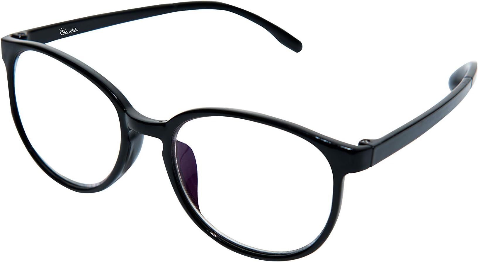 Ocushield Black Anti Blue Light Glasses with Full UV Protection and Optional Magnification - 100 Day Money Back Guarantee (+2.50)