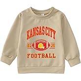 GLIGLITTR Toddler Baby Boy Girl Football Outfit Sweatshirt Football Games Letter Print Crewneck Pullover Long Sleeve Shirt