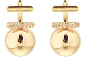 HUGE SWAN Pearl Earrings Jackets for Women Trendy, 13mm Gold Plated Shell Pearl Drop Earrings with S925 Sterling Silver Post Jewelry for Gift, Christmas Wedding Anniversary