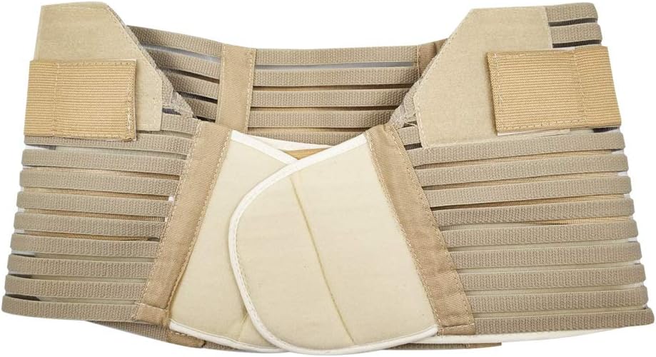Leaysoo Maternity Belt Adjustable Pelvic & Back Support Pregnancy Abdominal Binder,Khaki,S