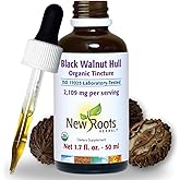 Wild Black Walnut Hull Tincture | Organic Liquid Drops (50 ml) | Super Concentrated, Powerful Detox and Cleanse Herbal Supplement Extract (2109 mg/Serving) | 10 Servings for Gut & Digestive Support