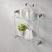 KES Bathroom Glass Shelf 2 Tier Shower Caddy Bath Basket Stainless Steel RUSTPROOF Wall Mount Brushed Finish, A2420B-2