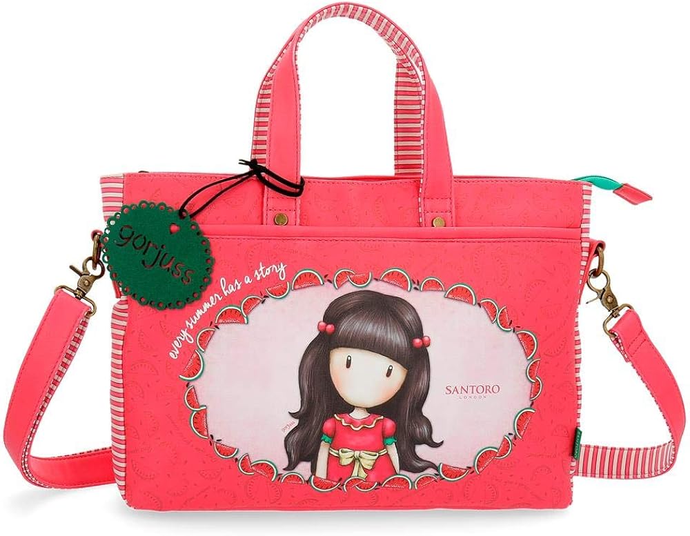 Santoro Gorjuss Every Summer has a Story Laptop Handbag Orange 39x28x6