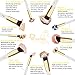 Qivange Makeup Brush Set, Kabuki Brush Set For Eyeshadow Concealer Cream Liquid Foundation with Portable Pouch(10pcs, White Gold) 