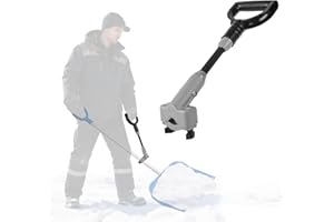 PHONCOO Universal Snow Shovel Handle, Back Saver Handle Attachment for Snow Shovel, Ergonomic Elasticity Handle Extension Universal Fit for Shovels Rakes, Weed Eater, String Trimmer, Gardening Tools