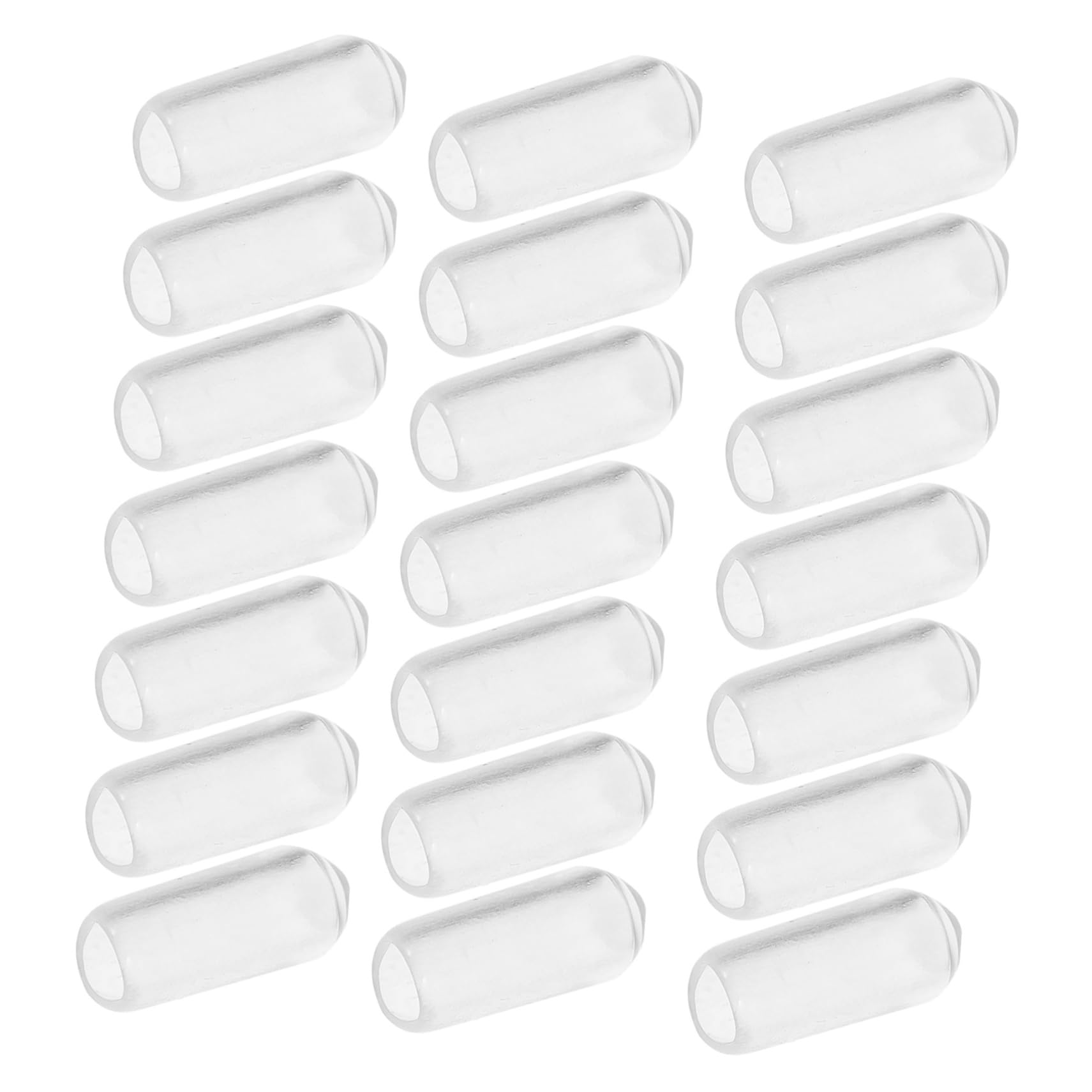 Baluue Transparent Headband End Caps 200Pcs Flexible Rubber Hairband End Protectors Replacement Covers Comfortable Fit Hair Band Accessories