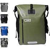 COR Surf 100% Waterproof Heavy Duty Backpack And Dry Backpack For Swimming, Boating Or Kayaking, Roll-top Design With Sonically Welded Seams And Padded Laptop Sleeve (40L, 21 x 15 x 8 Inches)