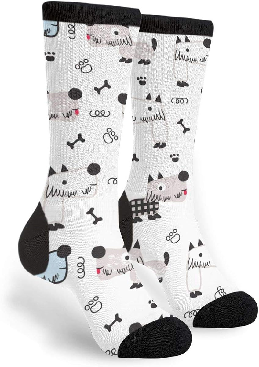 Dog Cartoon Novelty Socks For Women & Men One Size Gifts
