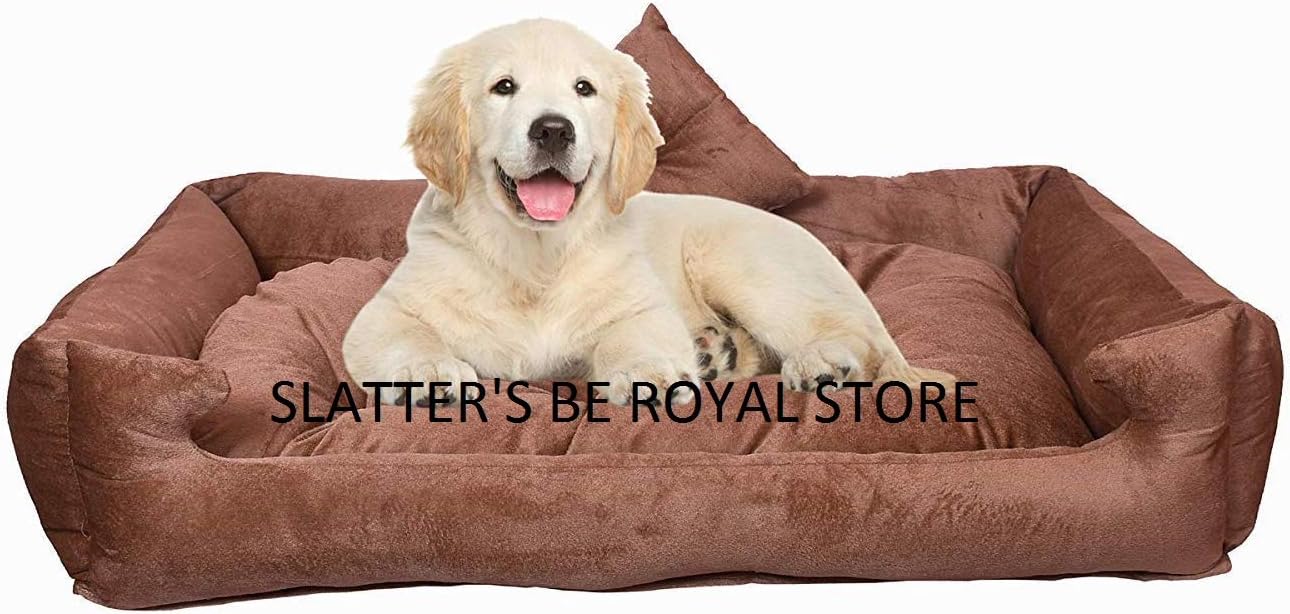 Reversible Dual Ultra Soft Velvet Luxury Sofa Bed Pet Bed|Dog Bed|Cat Bed|Puppies Puppy Bed|Rabbit Bed,XX_Large,Chocolate