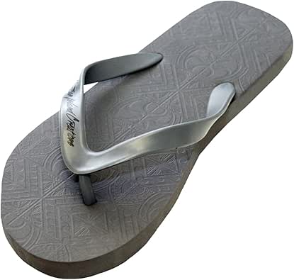 Amazon.com | Hawaiian Island Creations Mens Kimo Flip Flops (11, Grey) | Sandals