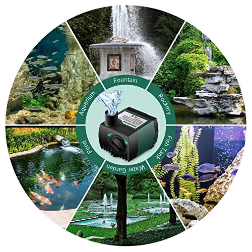 image for Homasy Upgraded 80 GPH (300L/H, 4W) Submersible Water Pump, 48 Hours D