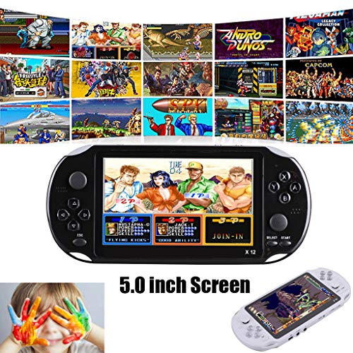 Basde Handheld Game Console Kids Adults, Mini Arcade Game Retro Machines for Kids with 3000 Classic Video Games Home Travel Portable Gaming System Childrens Tiny Toys Digital (Black)