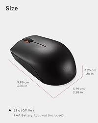 Lenovo 300 Wireless Mouse – Computer Mouse for