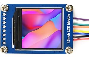 Waveshare 1.3inch LCD Display Module IPS Screen 240x240 HD Resolution with Embedded Controller Communicating via SPI Interface Compatible with Raspberry Pi/Jetson Nano/STM32