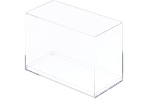 KISSYOU Large Clear Box Acrylic Display Case for 1:30 Scale Cars 6.7 x 4 x 5.3 Inch Makeup Organizer Acrylic Storage with Lid, Clear Plastic Display Box, 1 Piece Cosmetic Case