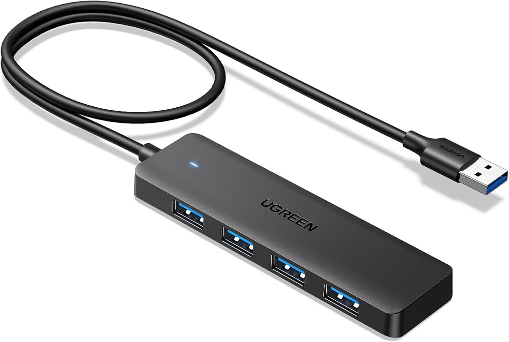 UGREEN USB Hub 3.0 4 Port 60CM Cable 5Gbps Ultra Slim Splitter PC Laptop Xbox
