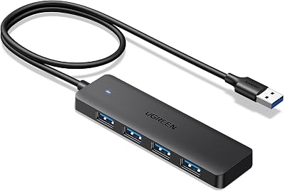 UGREEN USB Hub 3.0 4 Port 60CM Cable 5Gbps Ultra Slim Splitter PC Laptop Xbox