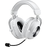 Logitech G PRO X 2 Lightspeed Wireless Gaming Headset: Detachable Boom Mic, 50mm Graphene Drivers, DTS:X Headphone 2.0—7.1 Surround, Bluetooth/USB/3.5mm Aux, for PC, PS5, PS4 - White (Renewed)