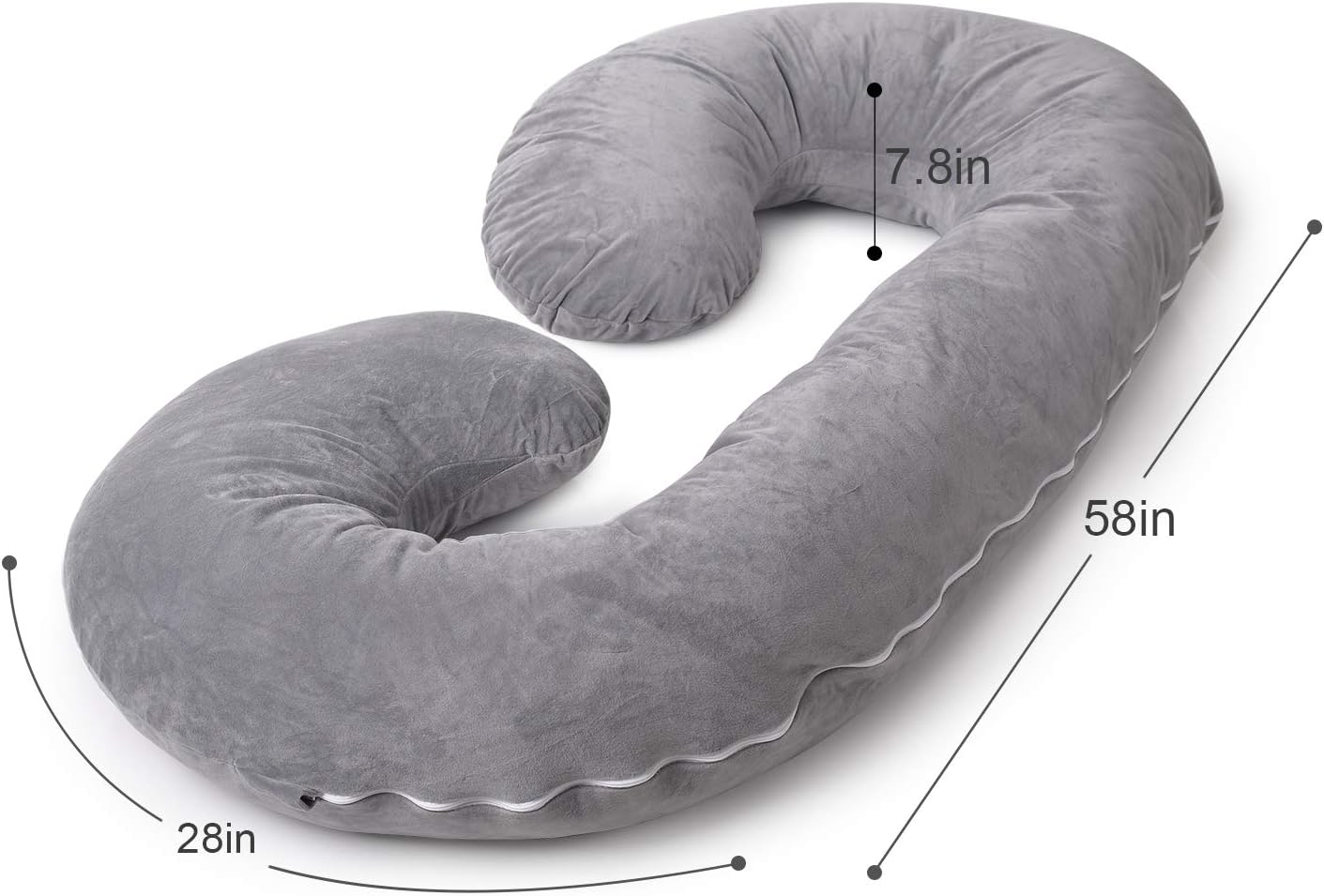 INSEN Pregnancy Pillow,Maternity Body Pillow with Pillow Cover,C Shaped Body Pillow for Pregnant Women: Home & Kitchen