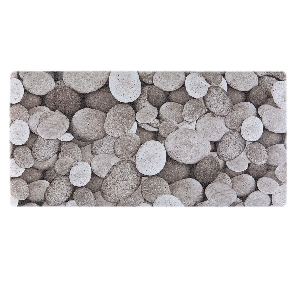 AQUALONA® Bath Mat, Anti-Mould, Non-Slip - Extra Soft PVC, Machine Washable - BPA, Latex, Phthalate Free - Pebbles, 69 x 36 cm