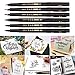 (4 Size,6 Pack) Calligraphy Pens, DealKits Brush Pen Markers Sets Kits for Kids Beginner Caligrapher Hand Lettering Writing Guide Chinese Caligraphy Art Drawings Signature Illustration Design, Black