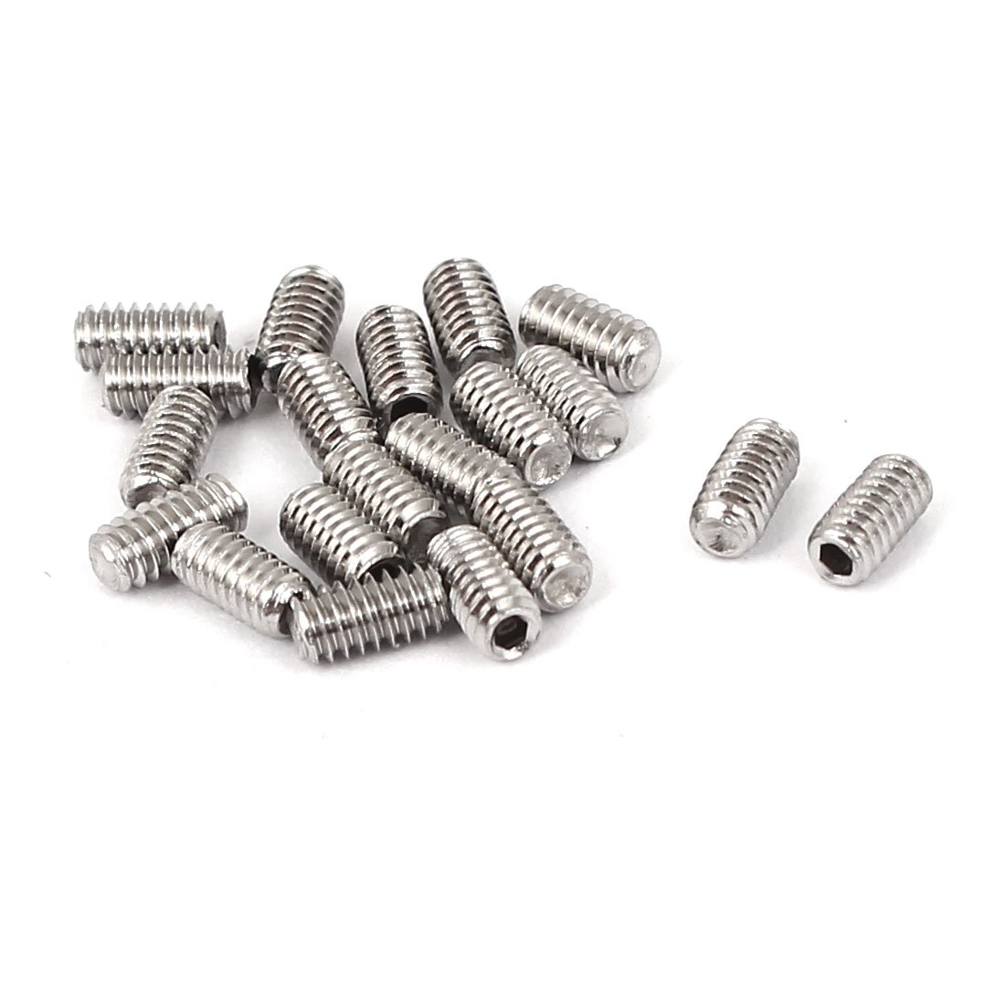Sourcingmap M2x4mm Cup Point Hex Socket Grub Set Screws 20pcs for Gear