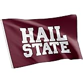 Desert Cactus Mississippi State University MSU Flag - 3 x 5 Feet Bulldogs Banner, Indoor/Outdoor Durable Fabric, 100% Polyester Design (Style 11)