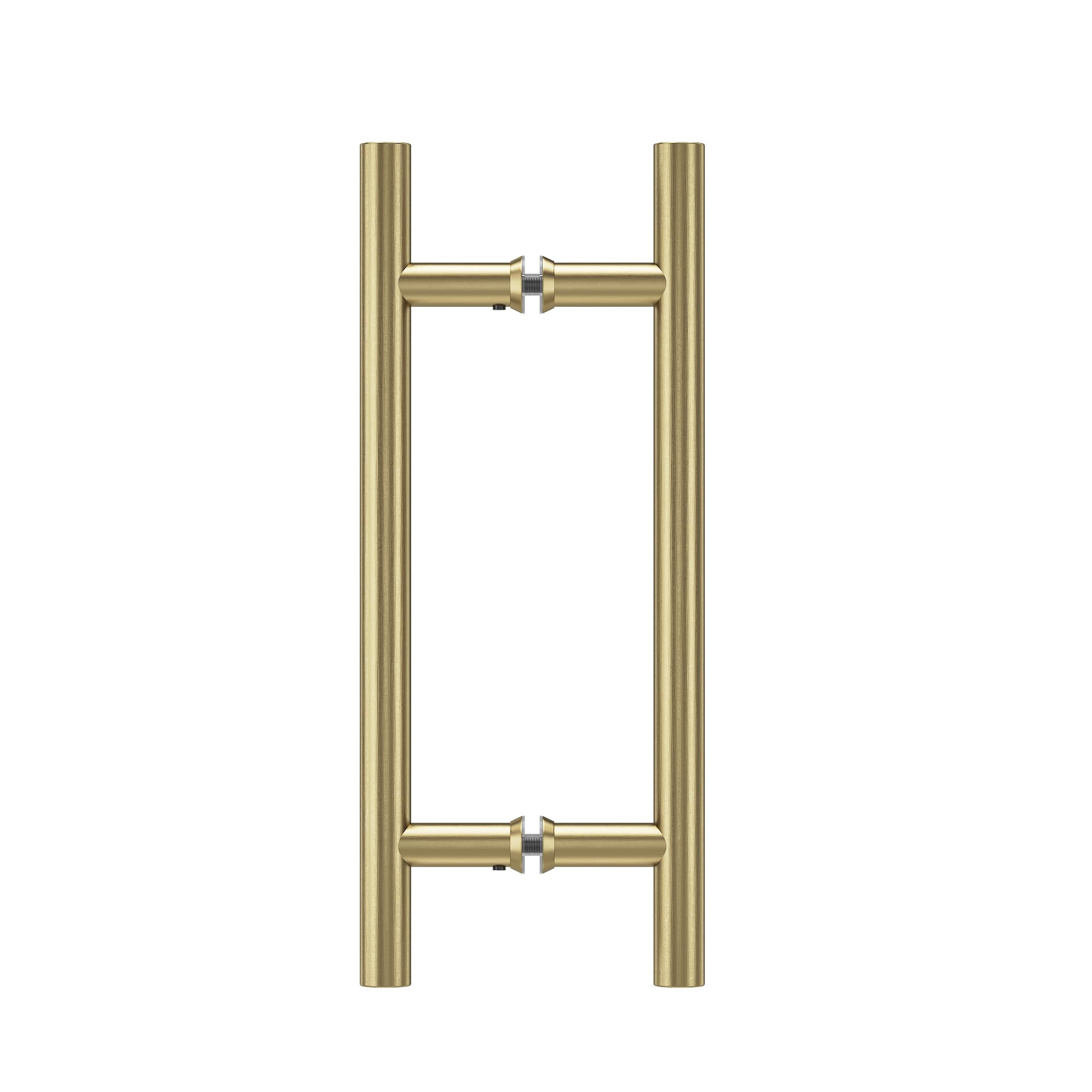 Photo 1 of Bathlink 8" Round Shower Door Handle, Back to Back Shower Doors Handle, Compatible with 1/4" to 1/2" Glass Thick, Stainless Steel 304 Shower Doors Handles Replacement, Brushed Gold