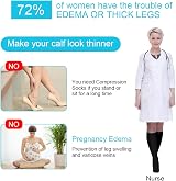 ACWOO Compression Socks for Men Women 2 Pairs Graduated Support Running view 5