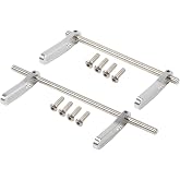 AMK RC Bumper Aluminum Alloy Modular 1/10 RC Crawler Bumper Front Rear Bull Bars for 1/10 RC Crawler LCG Rigs Builds TRX4 SCX10 Gspeed Power Wagon Body DIY (1/10 RC Crawler Bumper Silver)