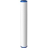Pentair Pentek EP-20 Carbon Water Filter, 20-Inch, Whole House Carbon Block Replacement Cartridge with Bonded Powdered Activated Carbon (PAC) Filter, 20" x 2.5", 5 Micron