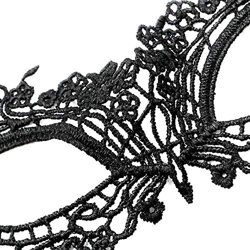JBINNG Women's Lace Mask, Black - Perfect for Masquerade Mardi Gras, Wedding, Prom, Fashion Shows and Costume Party - Image 4
