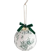 Mud Pie Christmas Merry Christmas Toile Ornament